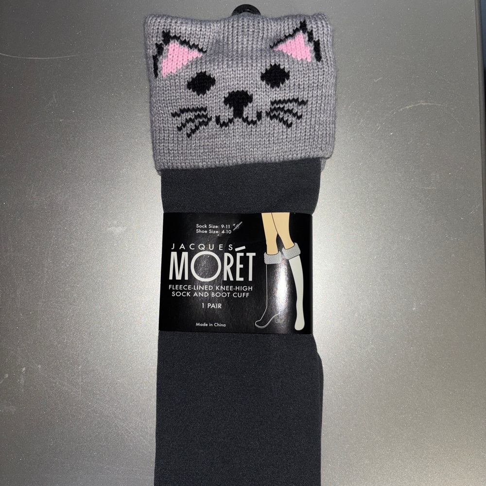 Jacques Moret Gray Fleece-Lined Knee-High Socks